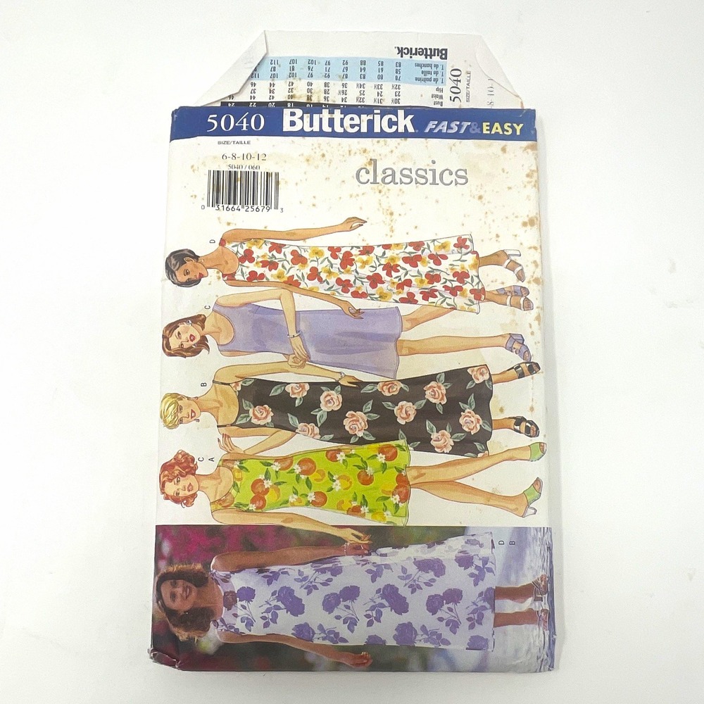 Butterick 5040 Sewing Pattern Misses Petite Dress Sizes 6-12 Fast & Easy A-Line